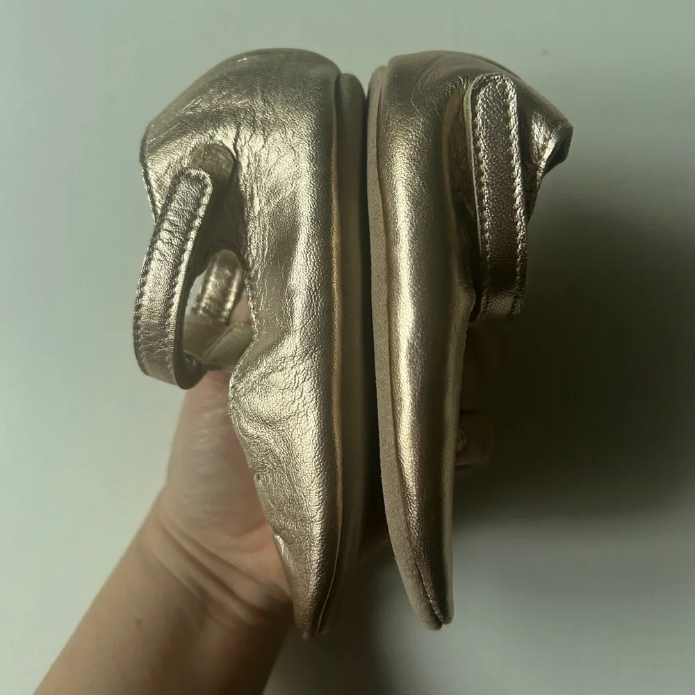 Baby Boden 12-18M Baby Girl Mary Jane Shoes Metallic Gold